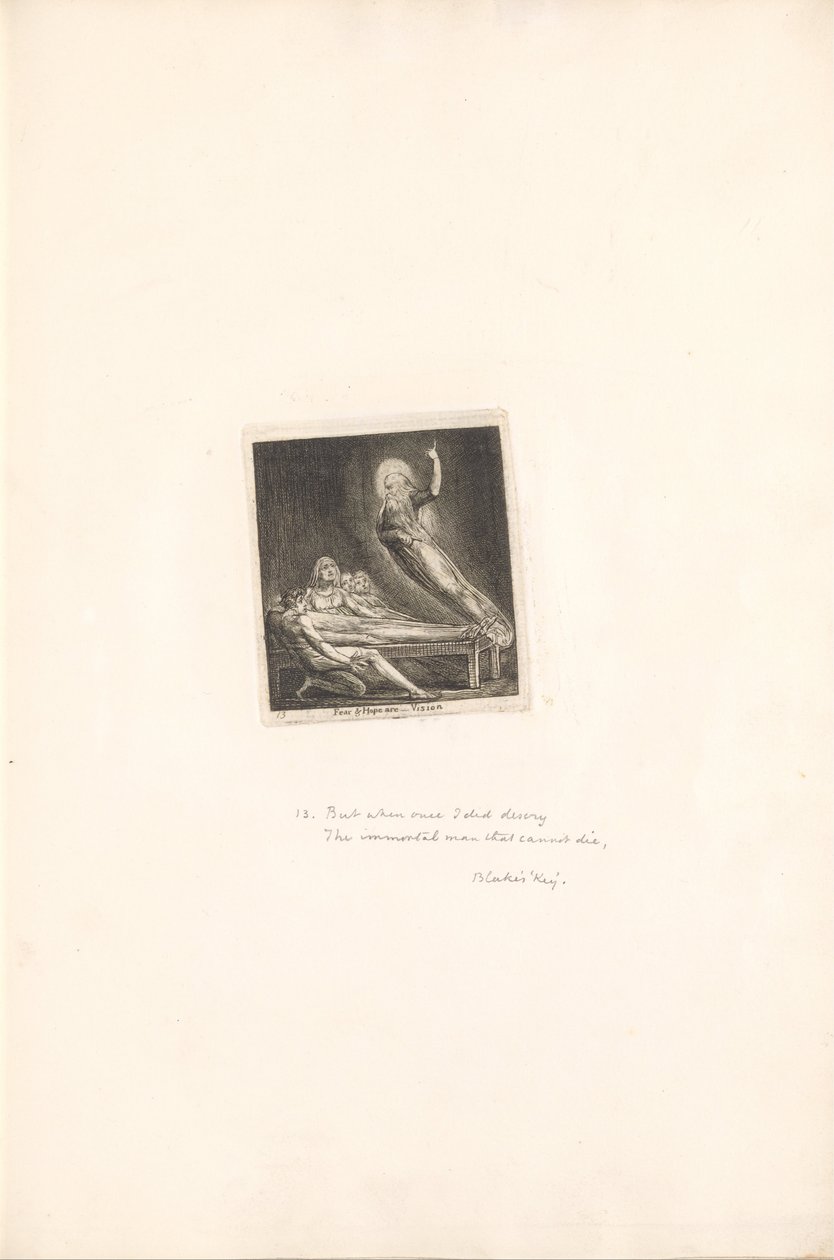 Für die Geschlechter. Die Tore des Paradieses, Tafel 15, Furcht und Hoffnung sind -- Vision von William Blake