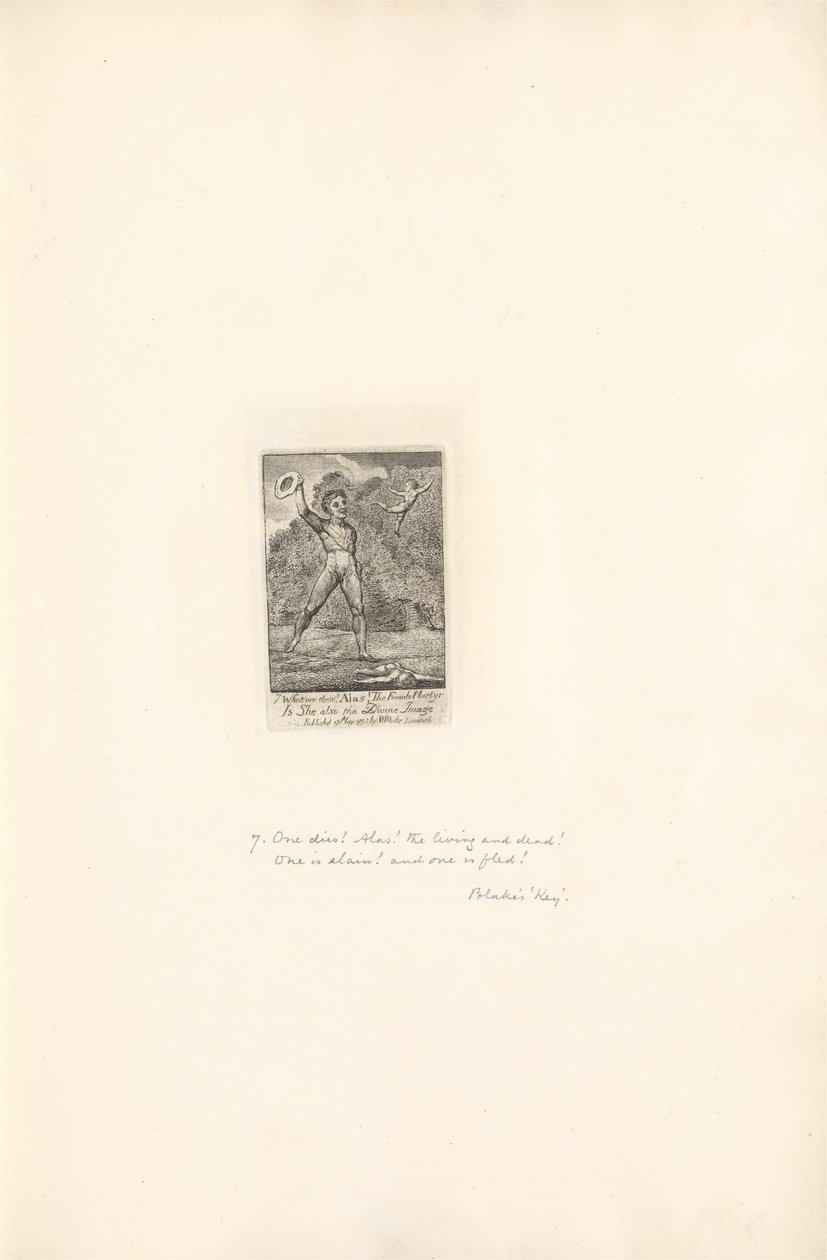 Für die Geschlechter. Die Tore des Paradieses, Tafel 9, Ach! von William Blake