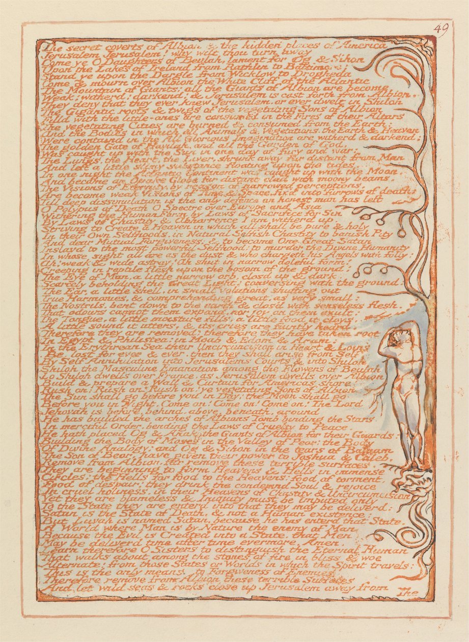Jerusalem, Tafel 49 von William Blake