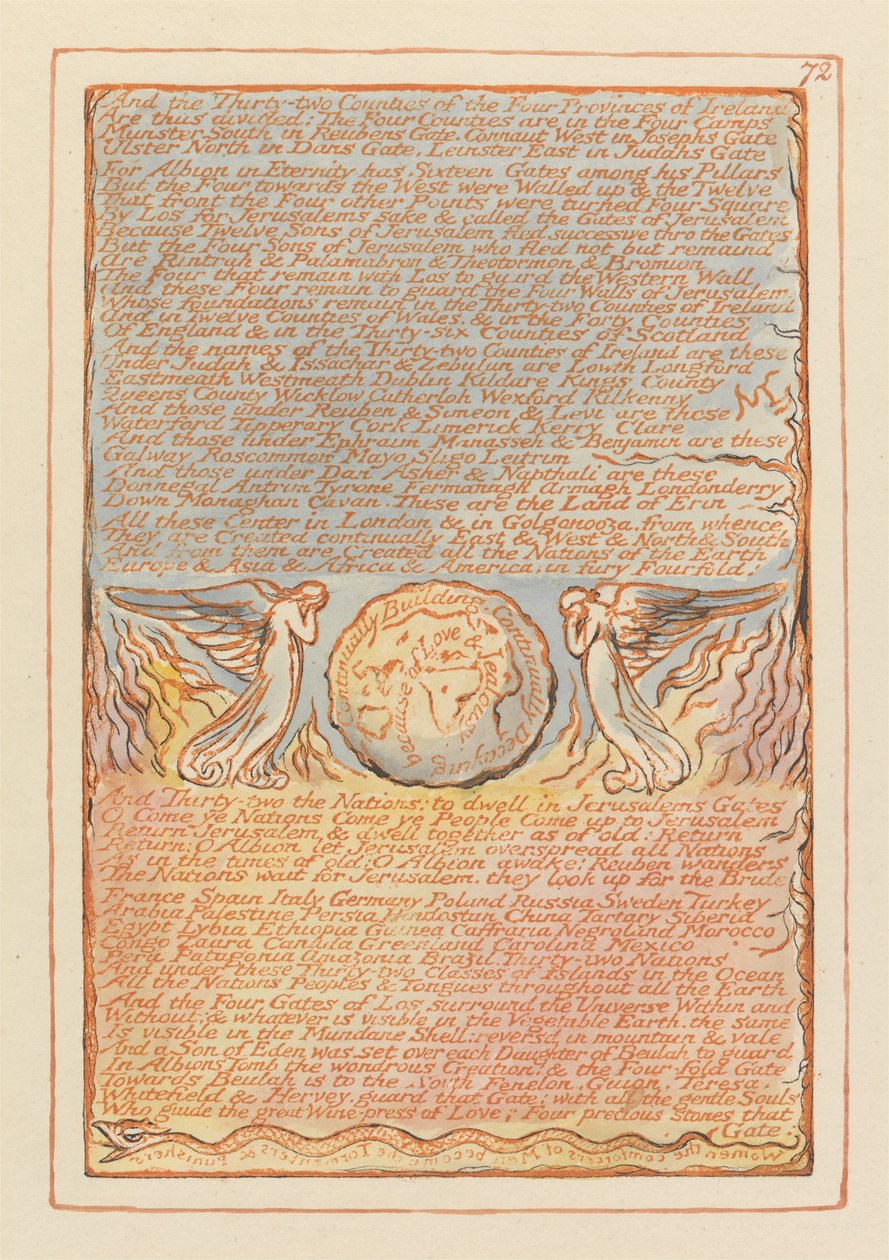 Jerusalem, Platte 72 von William Blake
