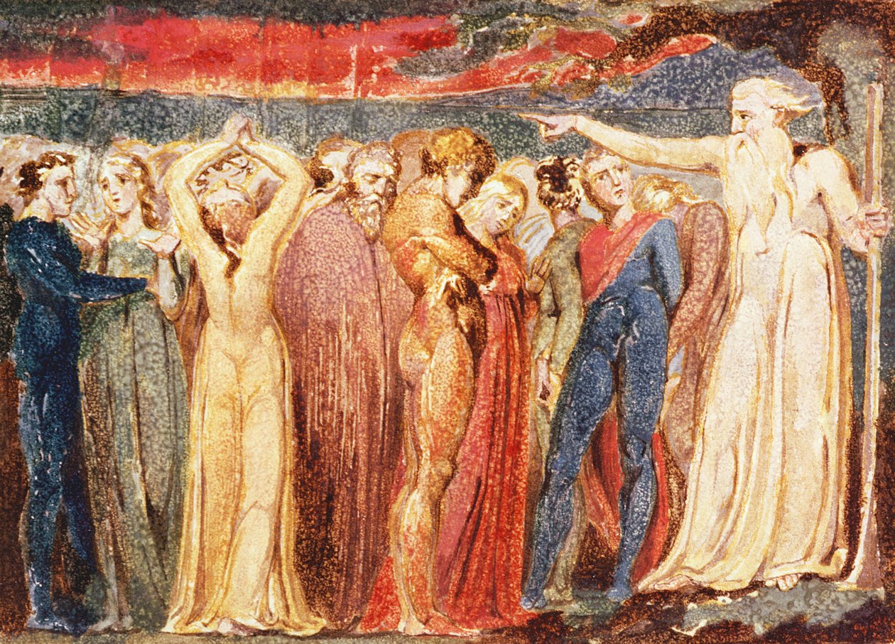 Joseph von Arimathäa predigt den Bewohnern Britanniens von William Blake