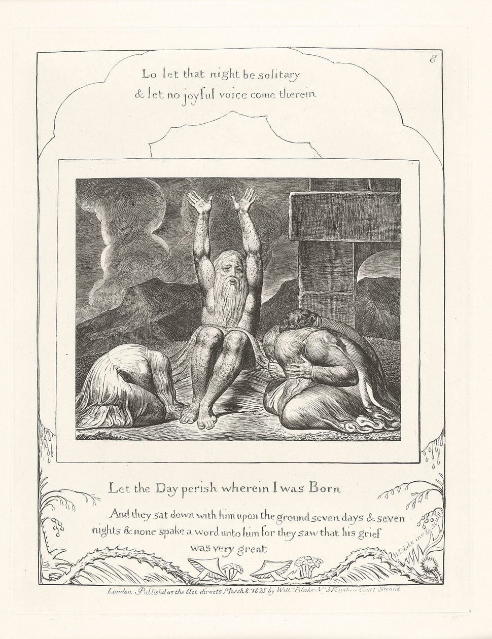 Der Tag soll vergehen, an dem ich geboren wurde, 1825 von William Blake