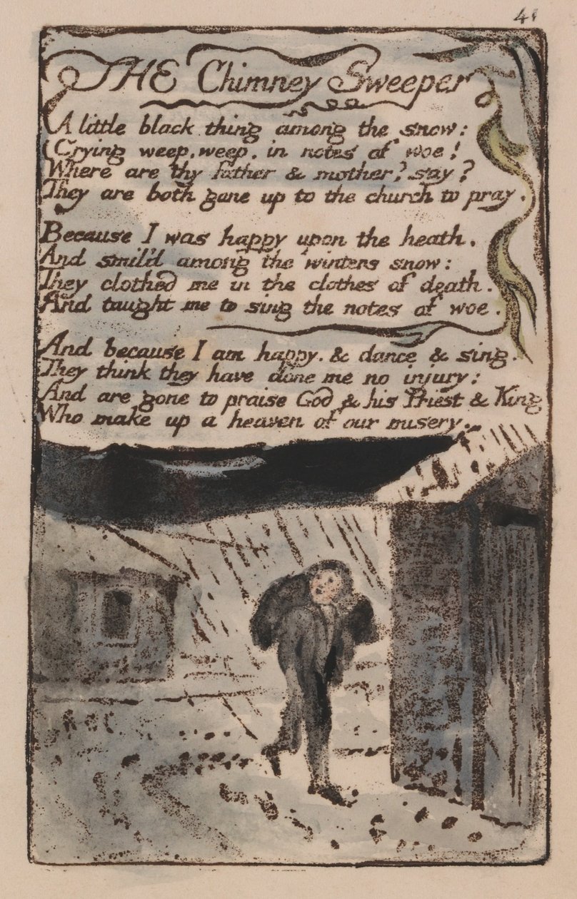 Lieder der Unschuld und der Erfahrung, Platte 41 von William Blake