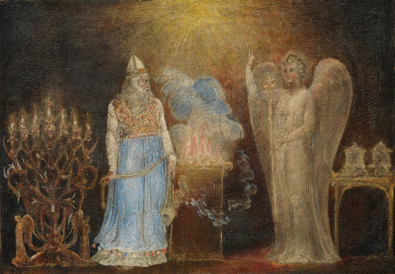 Der Engel erscheint Zacharias, 1799-1800 von William Blake