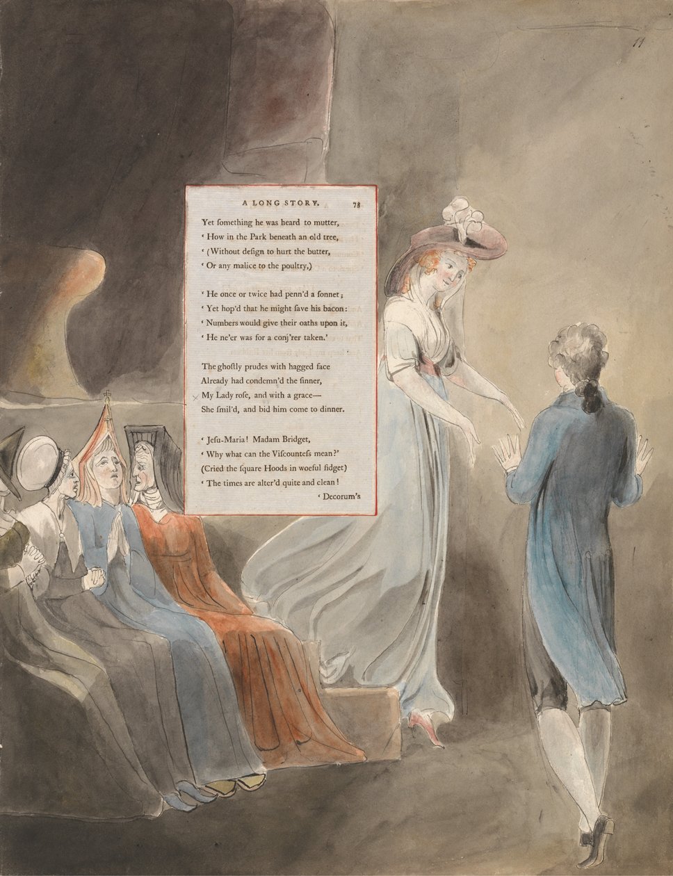 Die Gedichte von Thomas Gray, Design 33, Eine lange Geschichte von William Blake