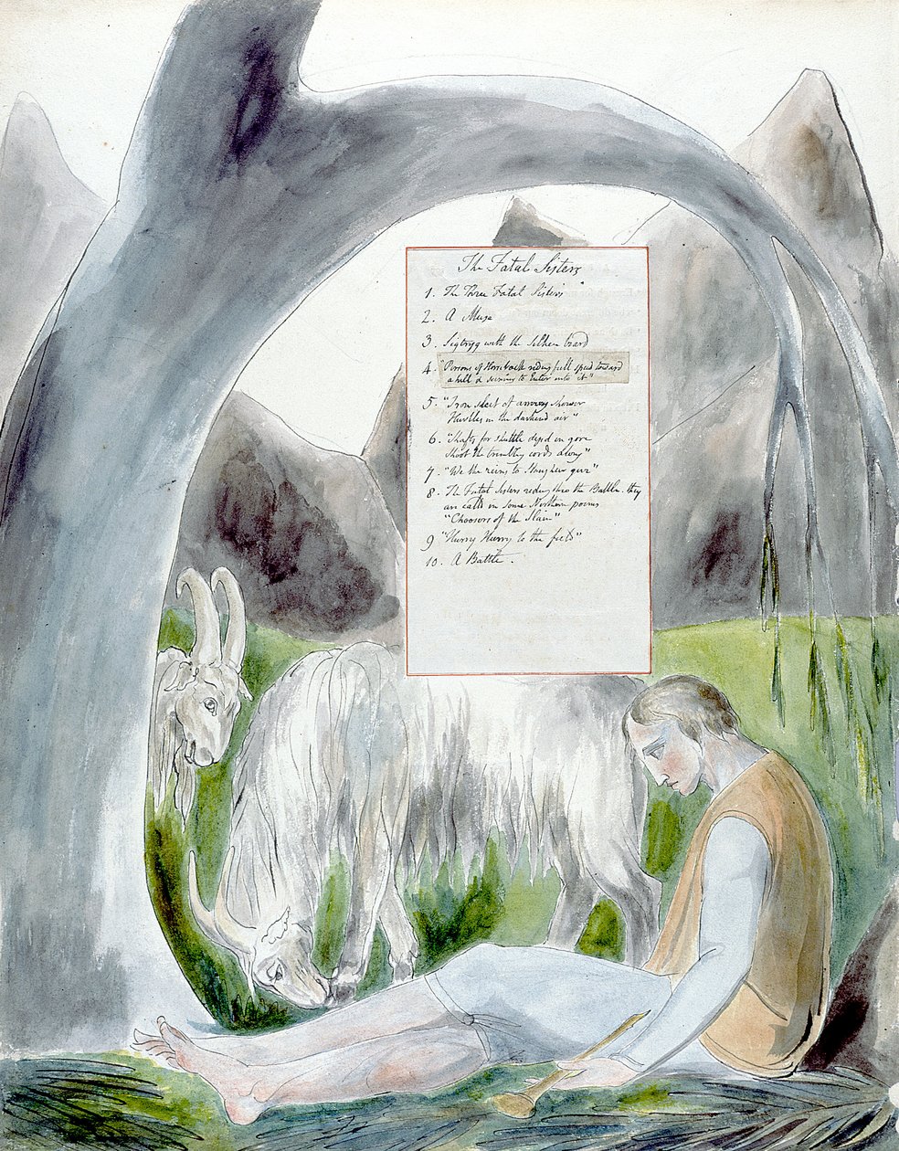 Die Gedichte von Thomas Gray, Design 66, Der Barde 14 von William Blake
