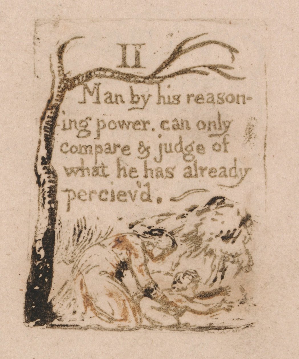 Es gibt keine natürliche Religion, Tafel 4, II Der Mensch durch seine Vernunftkraft . . . . (Bentley a5) von William Blake