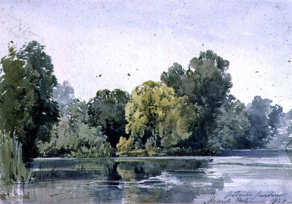 Ansicht in den Botanischen Gärten, Regents Park von William Callow