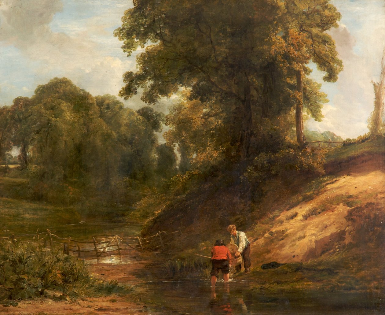 Jungen beim Angeln, 1824 von William Collins