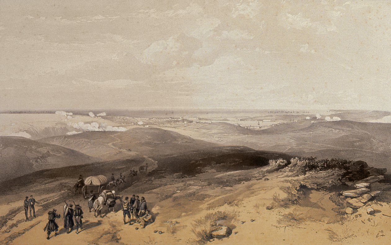 Sebastopol von der Rückseite der englischen Batterien, 1855 von William Crimea Simpson