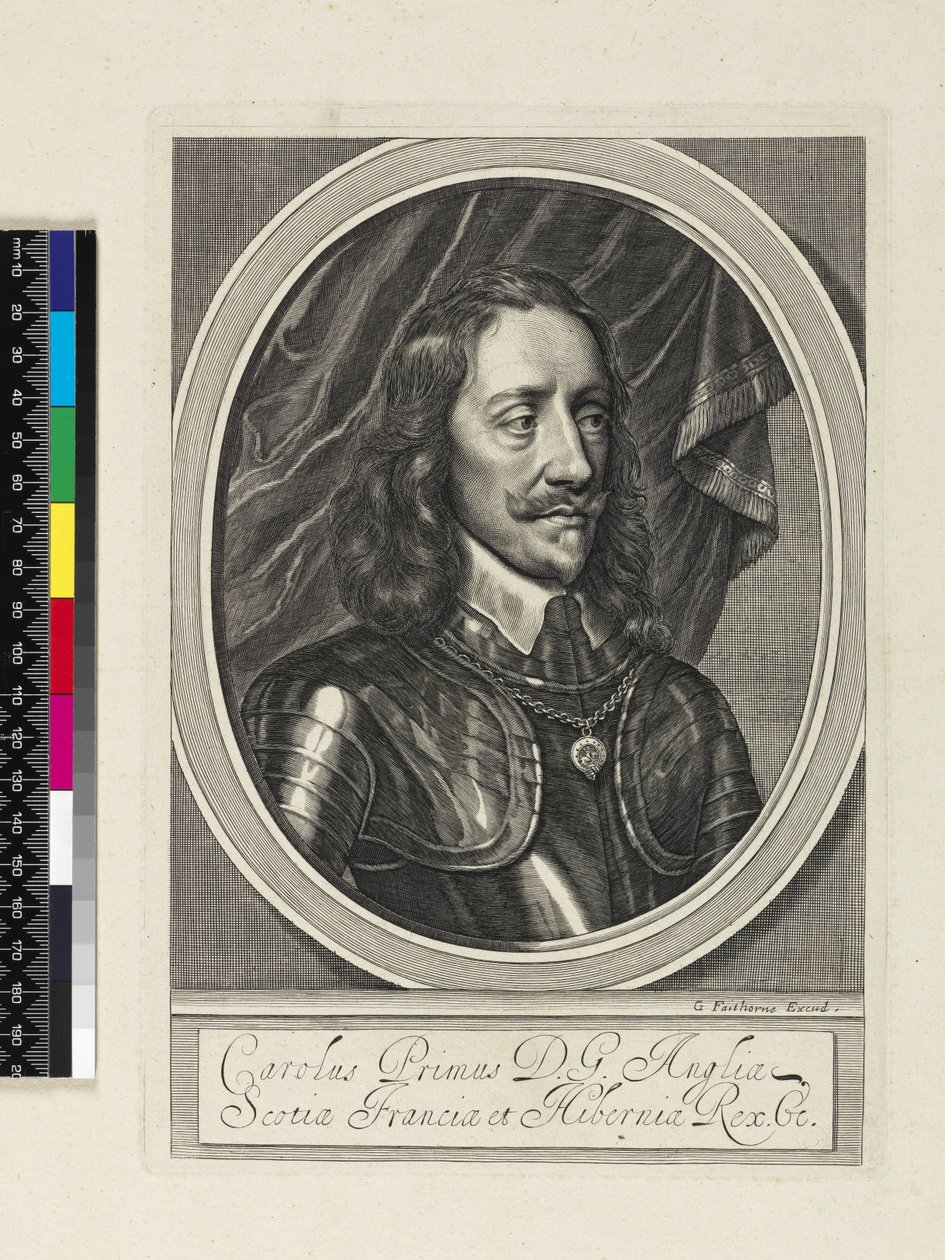 Porträt von Karl I., 1658 von William Faithorne