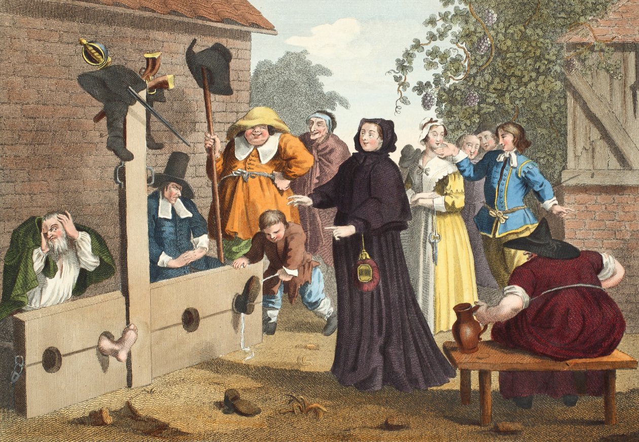 Hudibras und Ralpho im Pranger, aus 