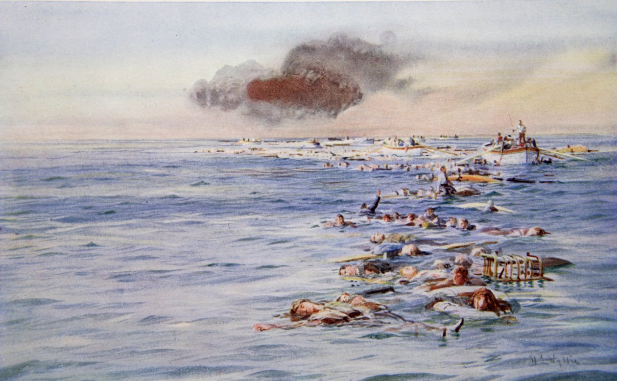 Die Nachwirkungen der Lusitania von William Lionel Wyllie
