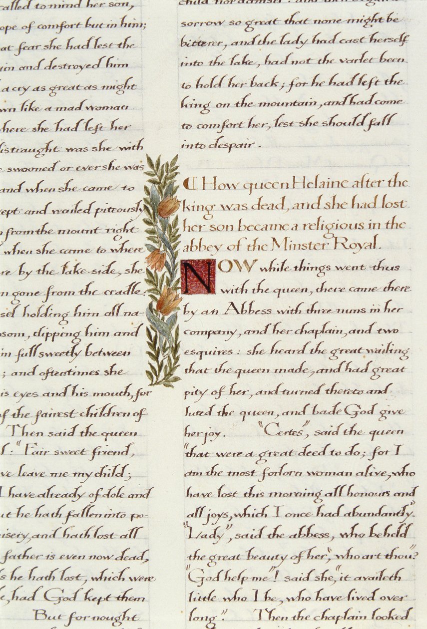 Eines von zwei Fragmenten aus Lancelot du Lac von William Morris