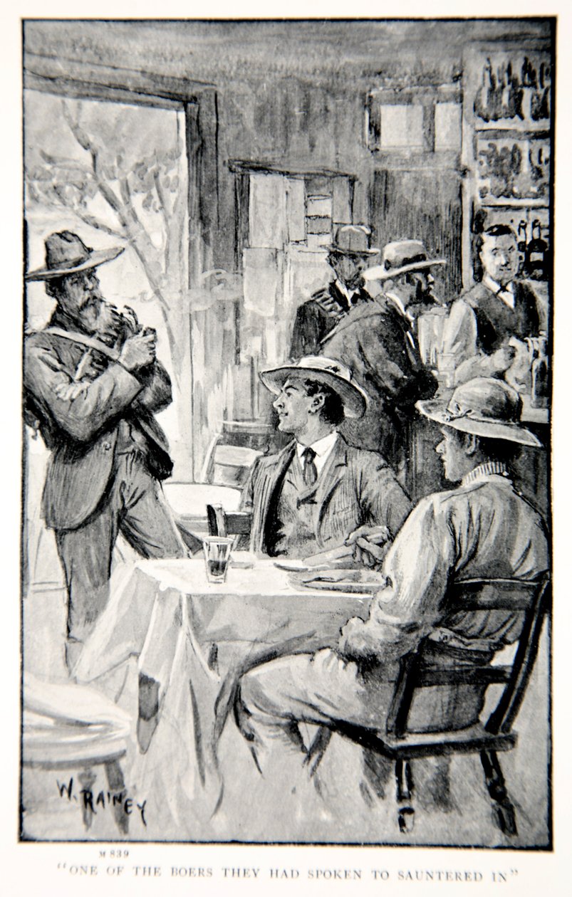 Einer der Buren, mit denen sie gesprochen hatten, schlenderte herein, eine Illustration aus 