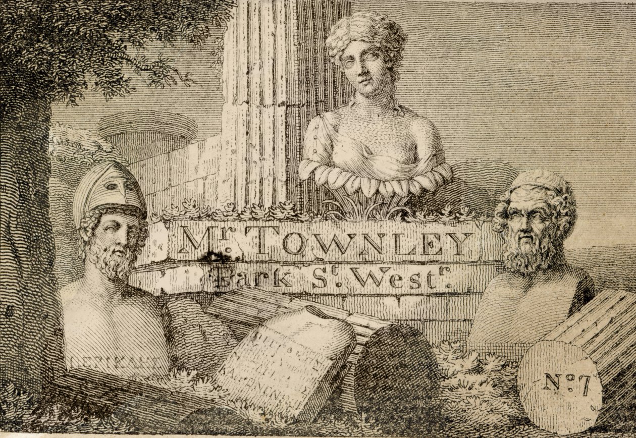 Charles Townleys (1737-1805) Visitenkarte von William Skelton