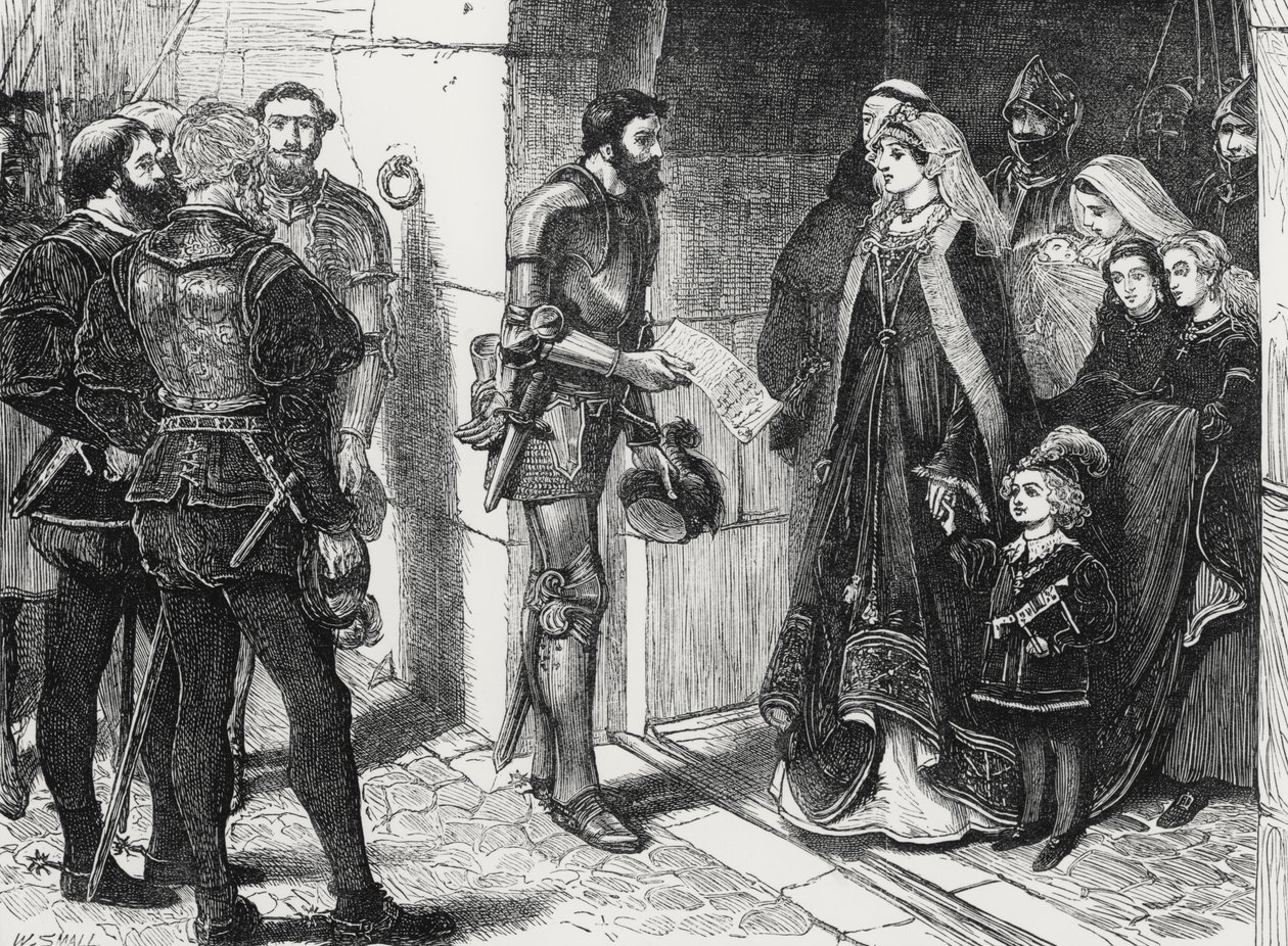 Schottische Peers fordern die Kinder von Königin Margaret von William Small