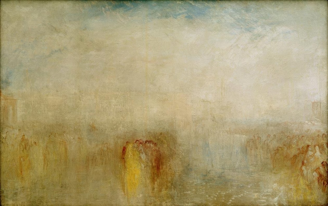 Venezianisches Fest: Blick über das Bacino, mit der Dogana von Joseph Mallord William Turner