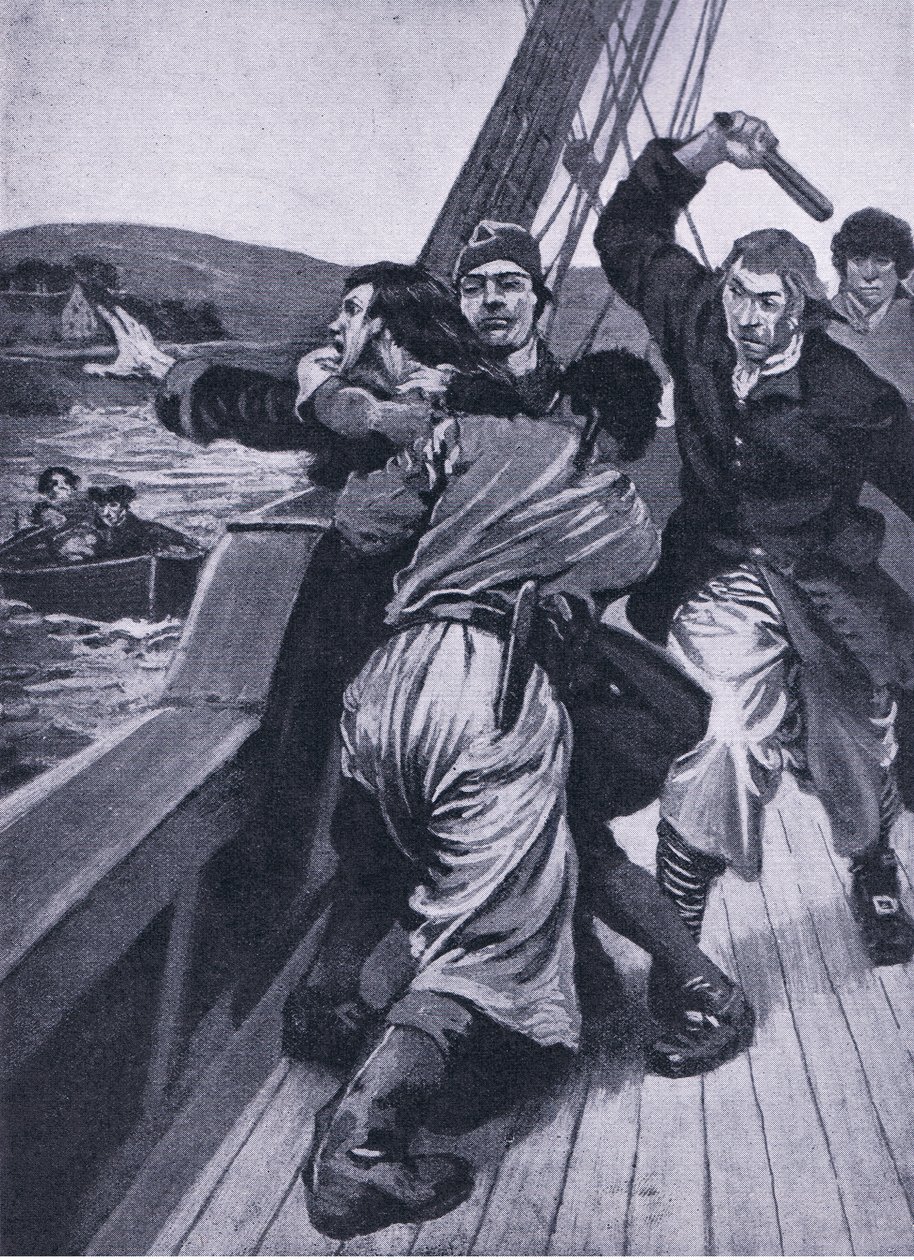 Die Entführung von David Balfour, Newnes Pictorial Knowledge Band 7 veröffentlicht, 1950er Jahre von William after Stott