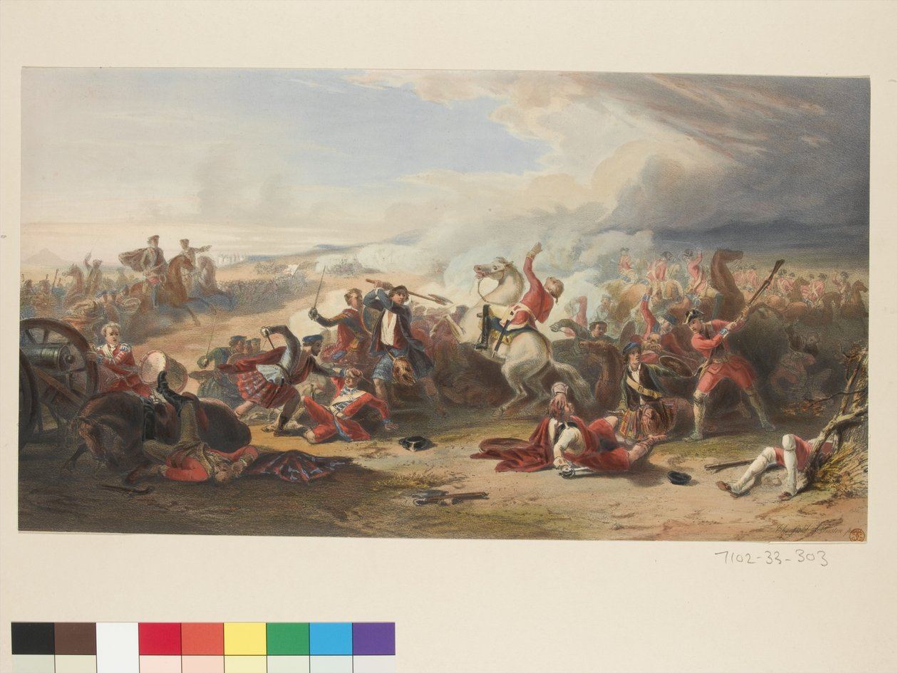 Das Feld von Prestonpans, graviert von Mouilleron von William (after) Allan