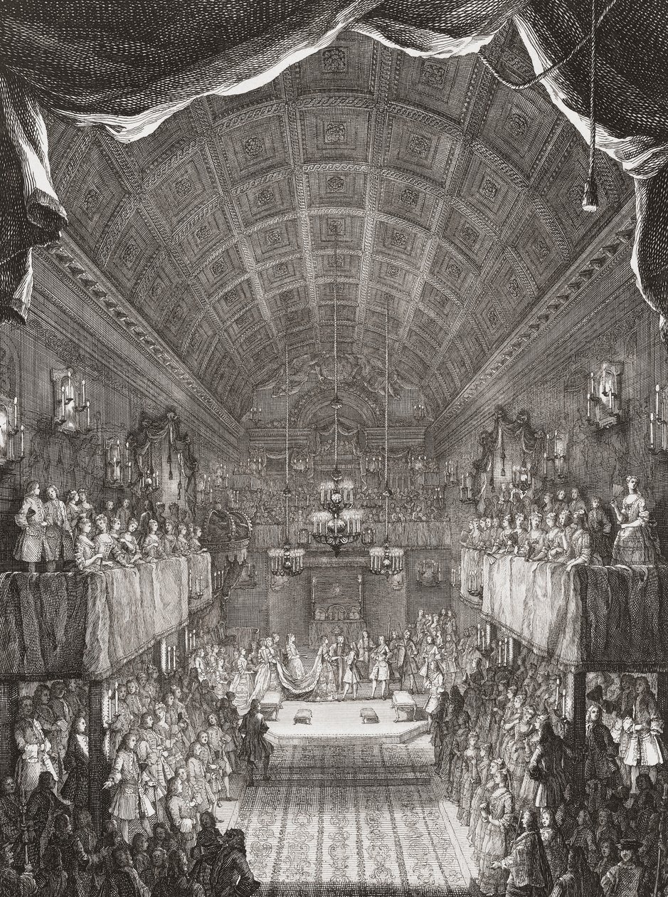 Hochzeit, Anna, Prinzessin Royal und Wilhelm IV., Prinz von Oranien von William (after) Kent