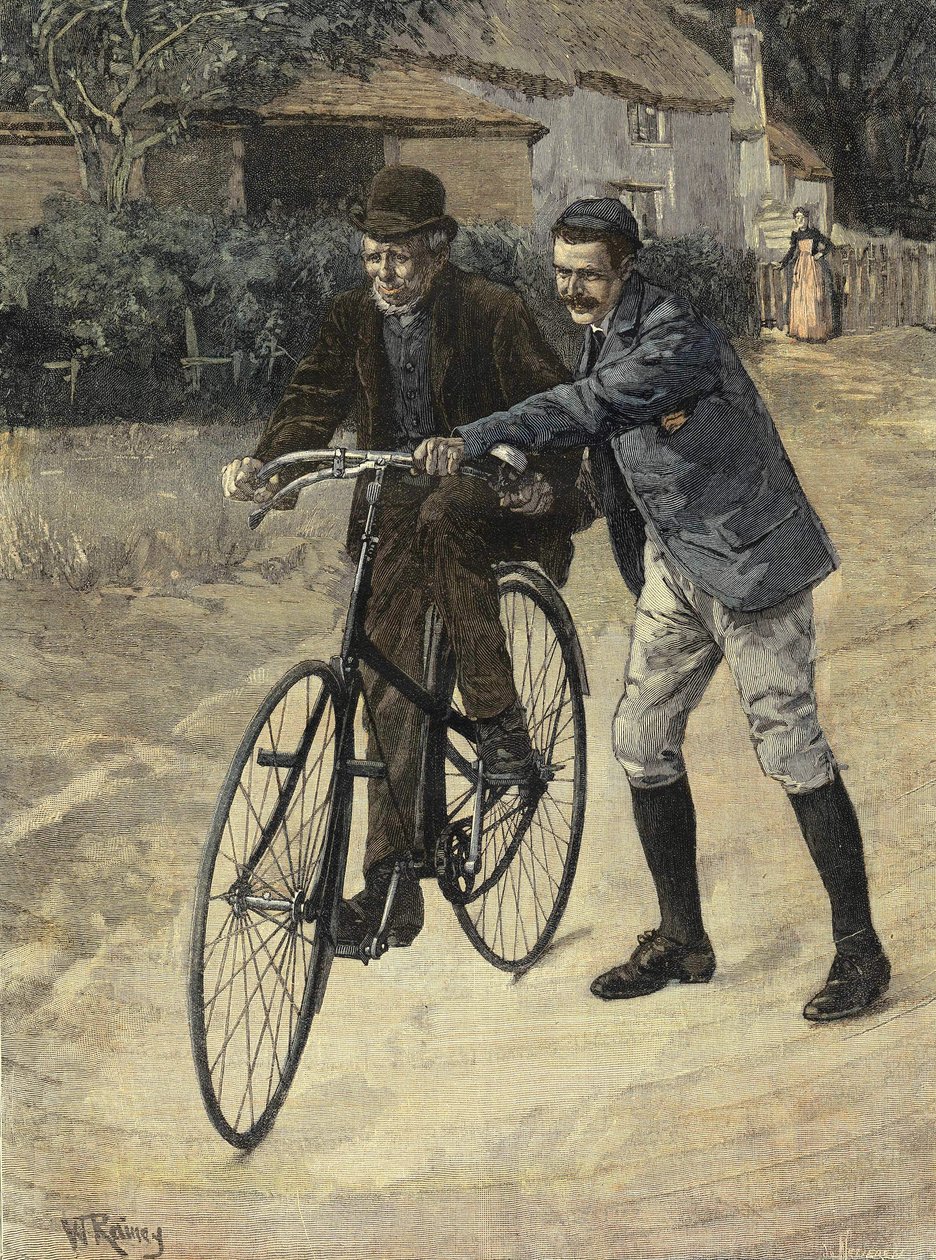 Learning the Old Dad. Gravur nach W. Raineys Aquarell. 1893. von William (after) Rainey