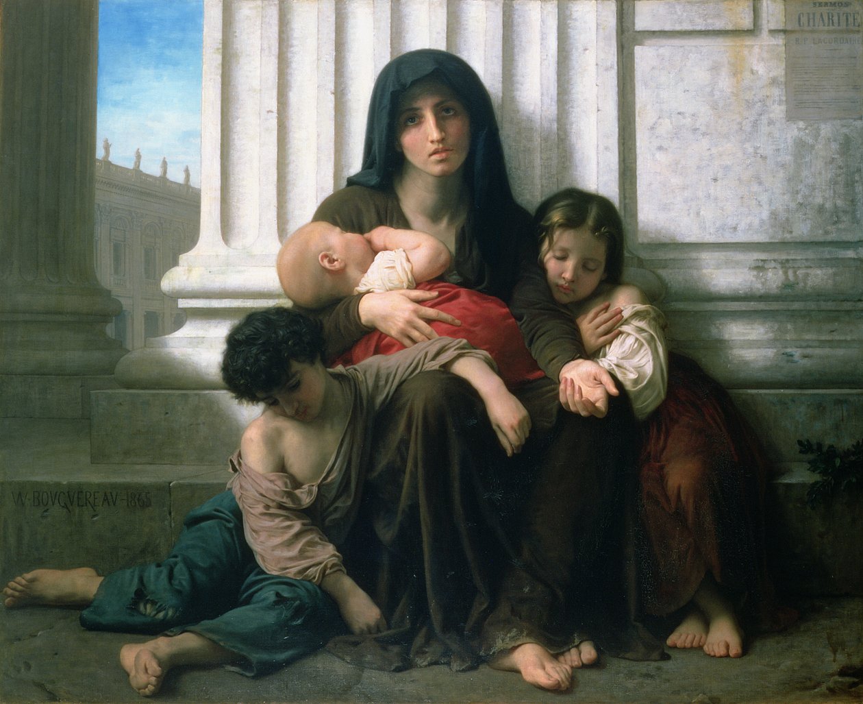 Barmherzigkeit oder Die bedürftige Familie, 1865 von William Adolphe Bouguereau