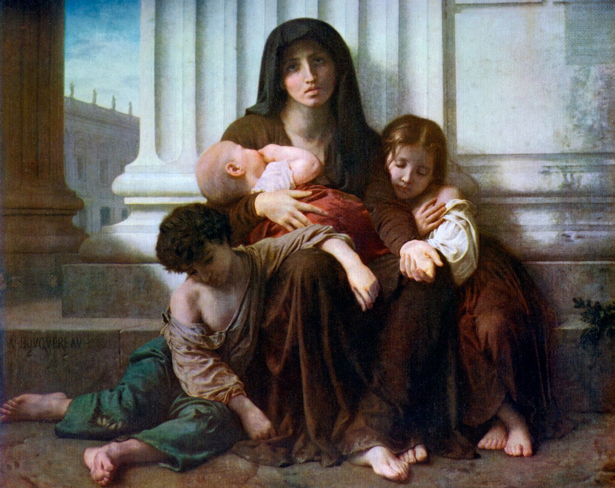 Barmherzigkeit oder Die bedürftige Familie, 1865, 1912 von William Adolphe Bouguereau