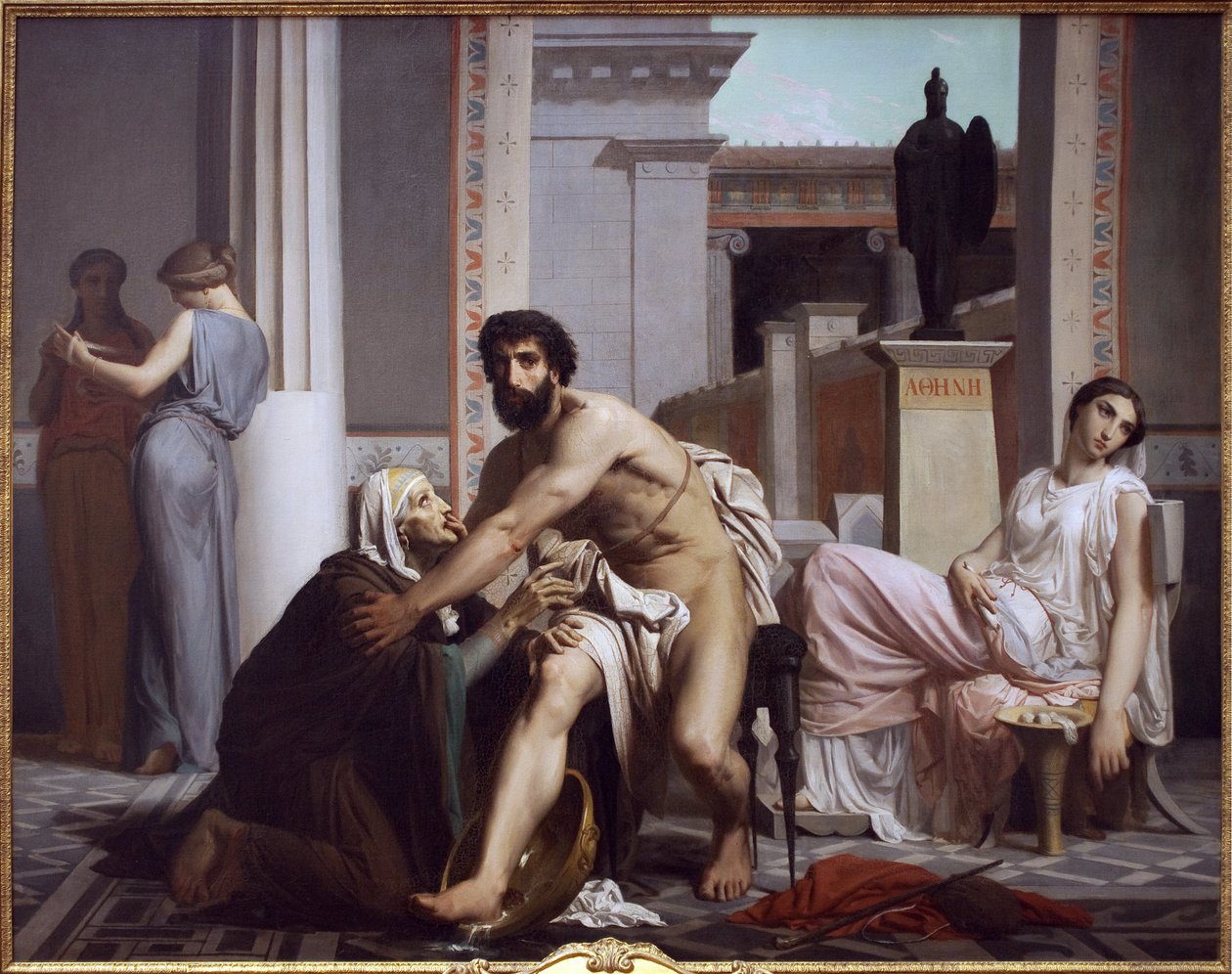 Odysseus wird von seiner Amme Eurykleia erkannt von William-Adolphe Bouguereau