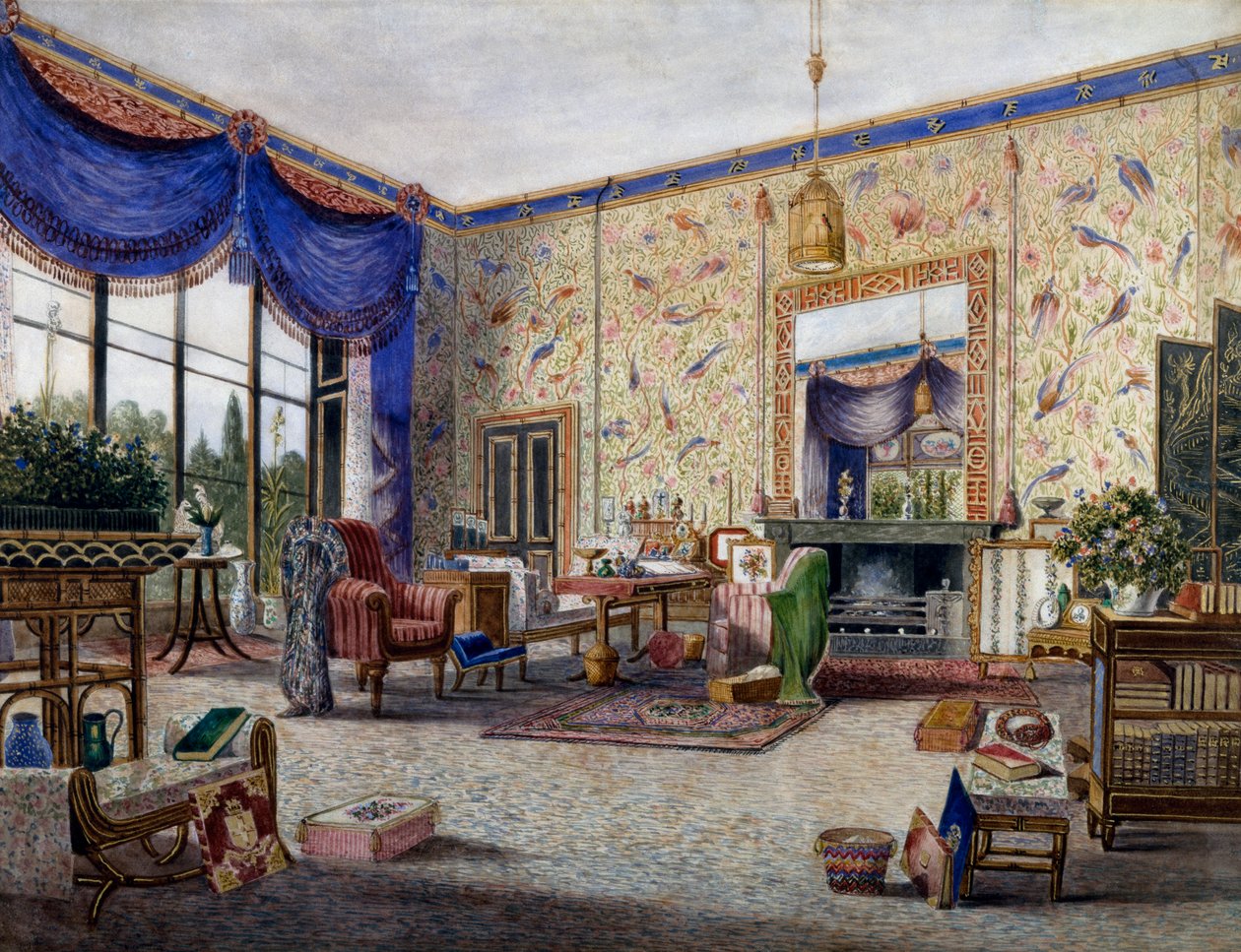 Salon in Middleton Park, von William Alfred Delamotte (1775-1863) von William Alfred Delamotte
