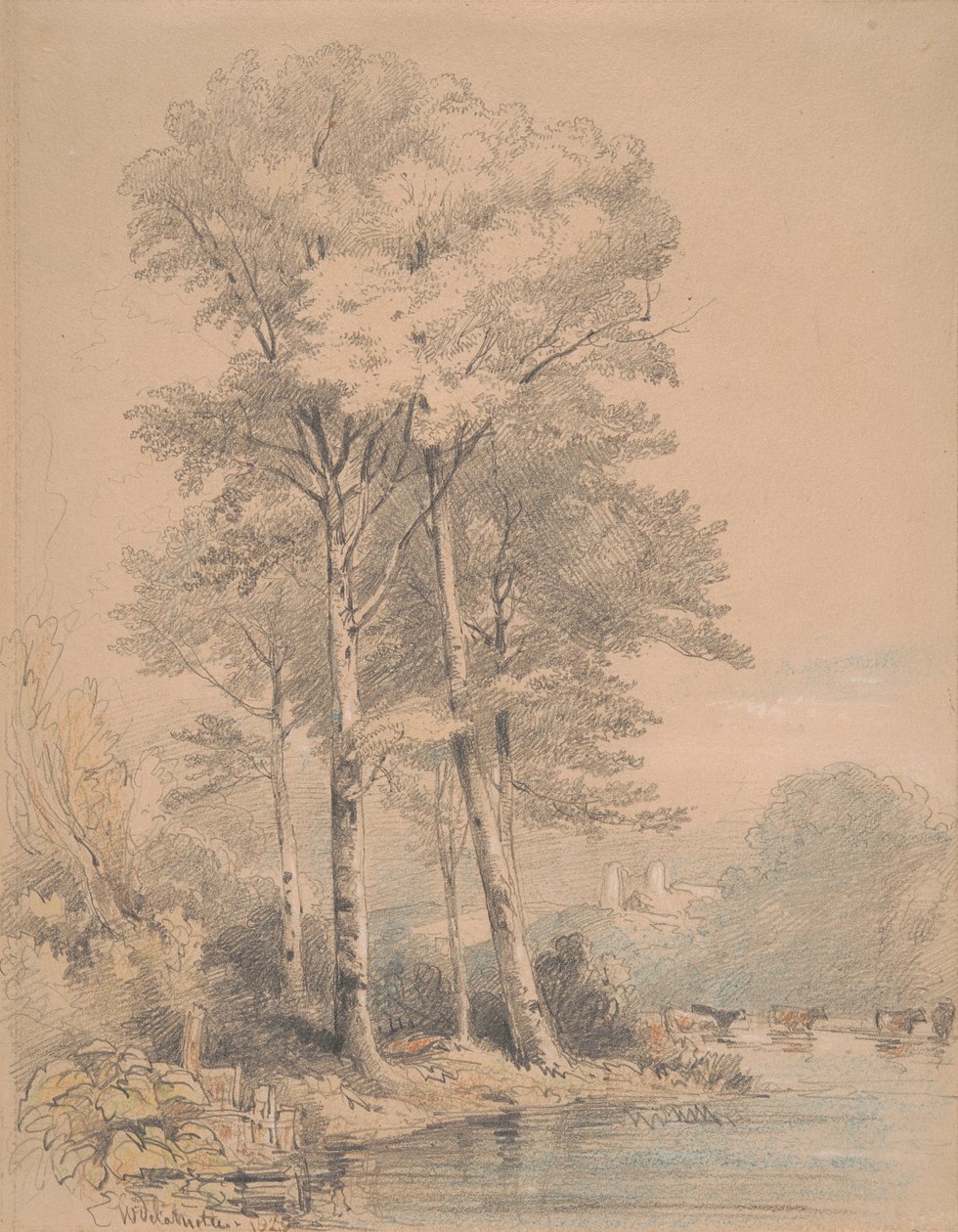 Llandovery Castle, Südwales von William Alfred Delamotte
