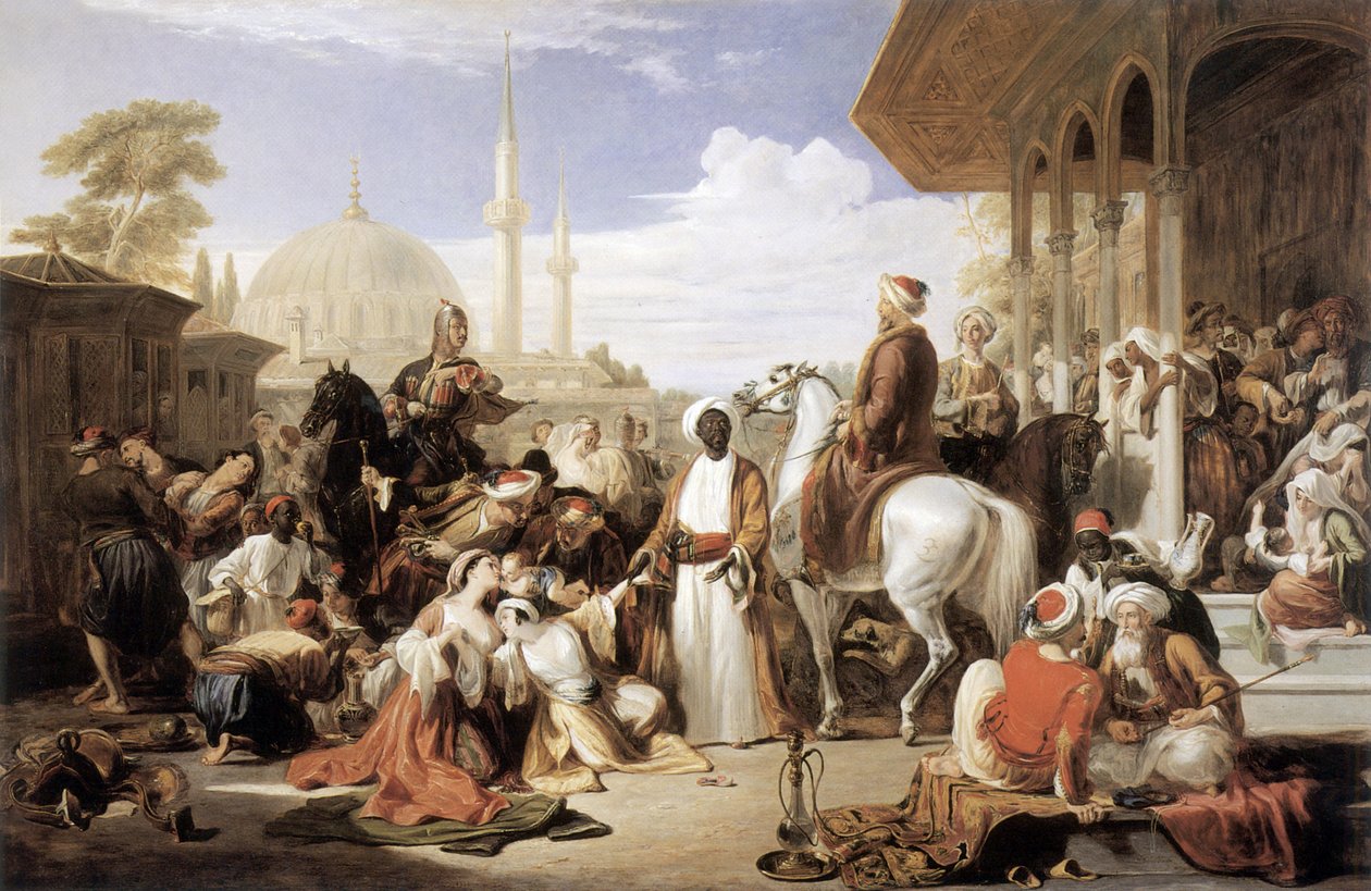 Der Sklavenmarkt, Konstantinopel von William Allan