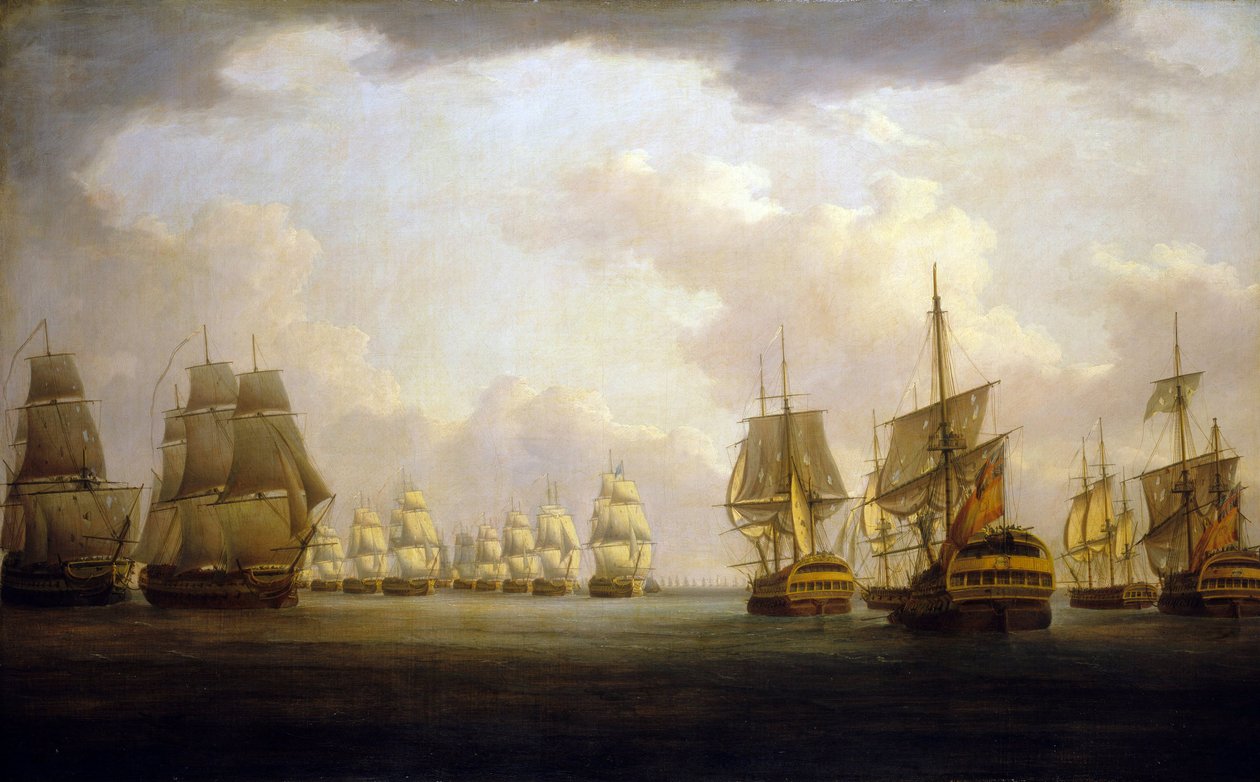 Schlacht am Kap Finisterre, frühes 19. Jahrhundert von William Anderson