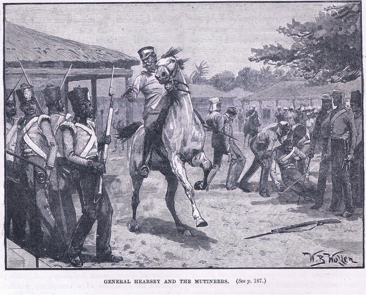 General Hearsay und die Meuterer 1857 n. Chr. von William Barnes Wollen