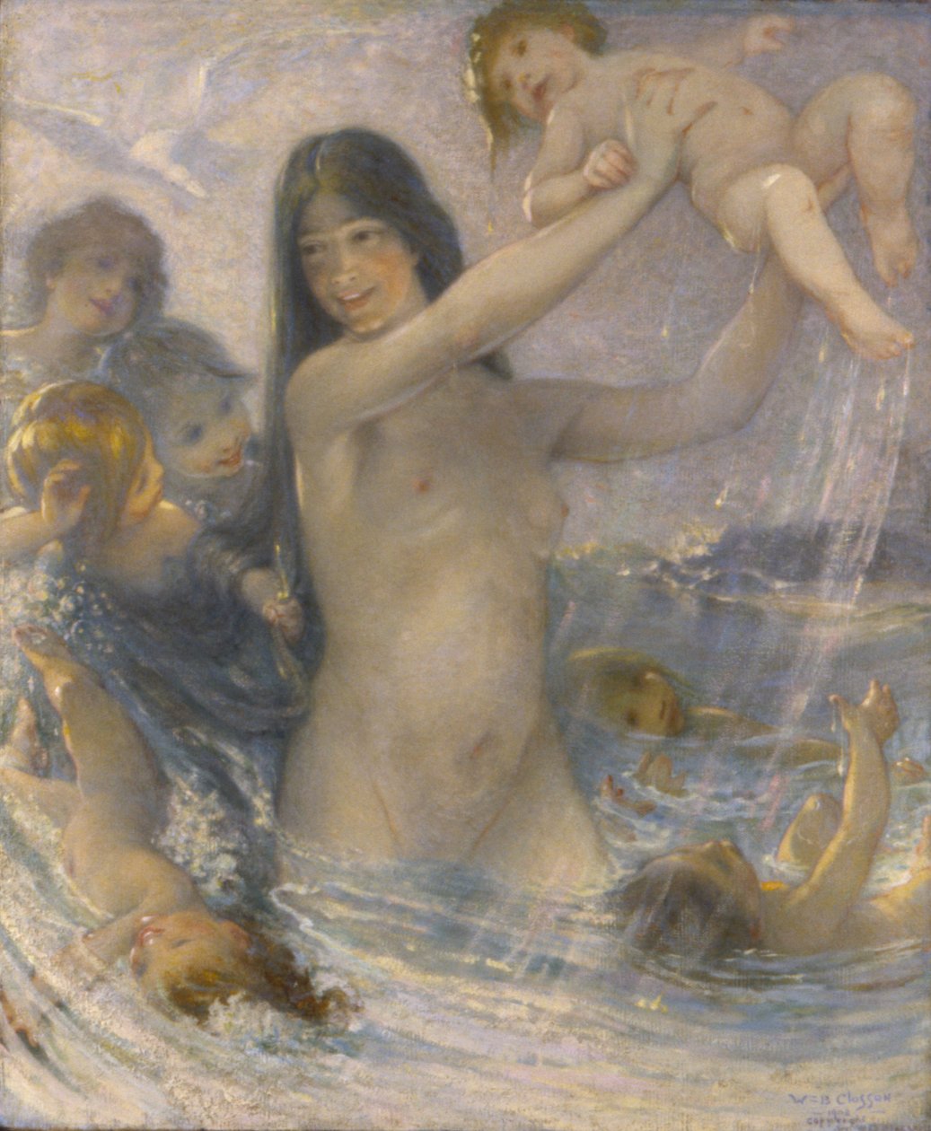 Nymphe und Wasserkinder beim Spielen, 1908 von William Baxter Palmer Closson