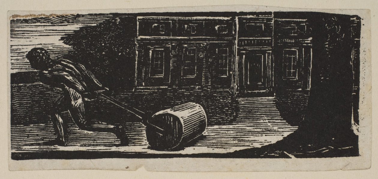 Ein rollender Stein ist immer mooslos, aus Thorntons Pastoralen von Virgil, 1821 von William Blake