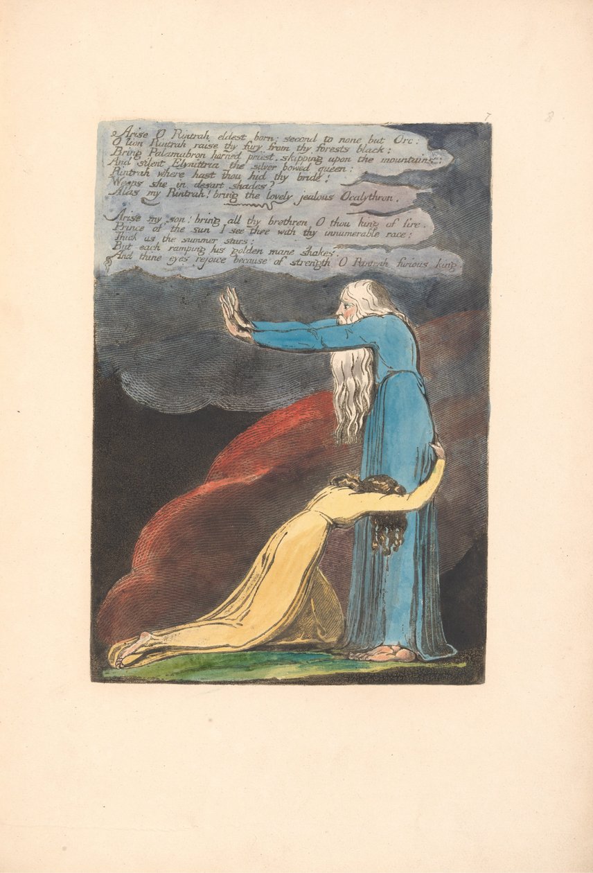 Europa. Eine Prophezeiung, Platte 9, Steh auf, O Rintrah . . . . (Bentley 11) von William Blake