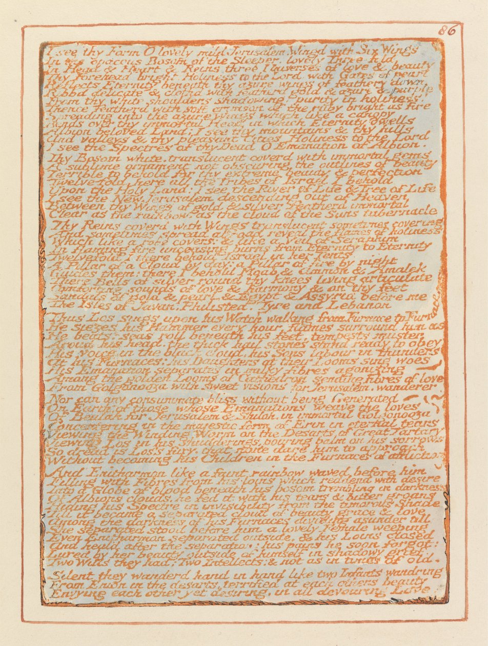 Jerusalem, Tafel 86 von William Blake