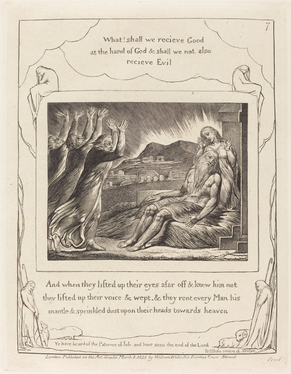Hiobs Tröster, 1825 von William Blake