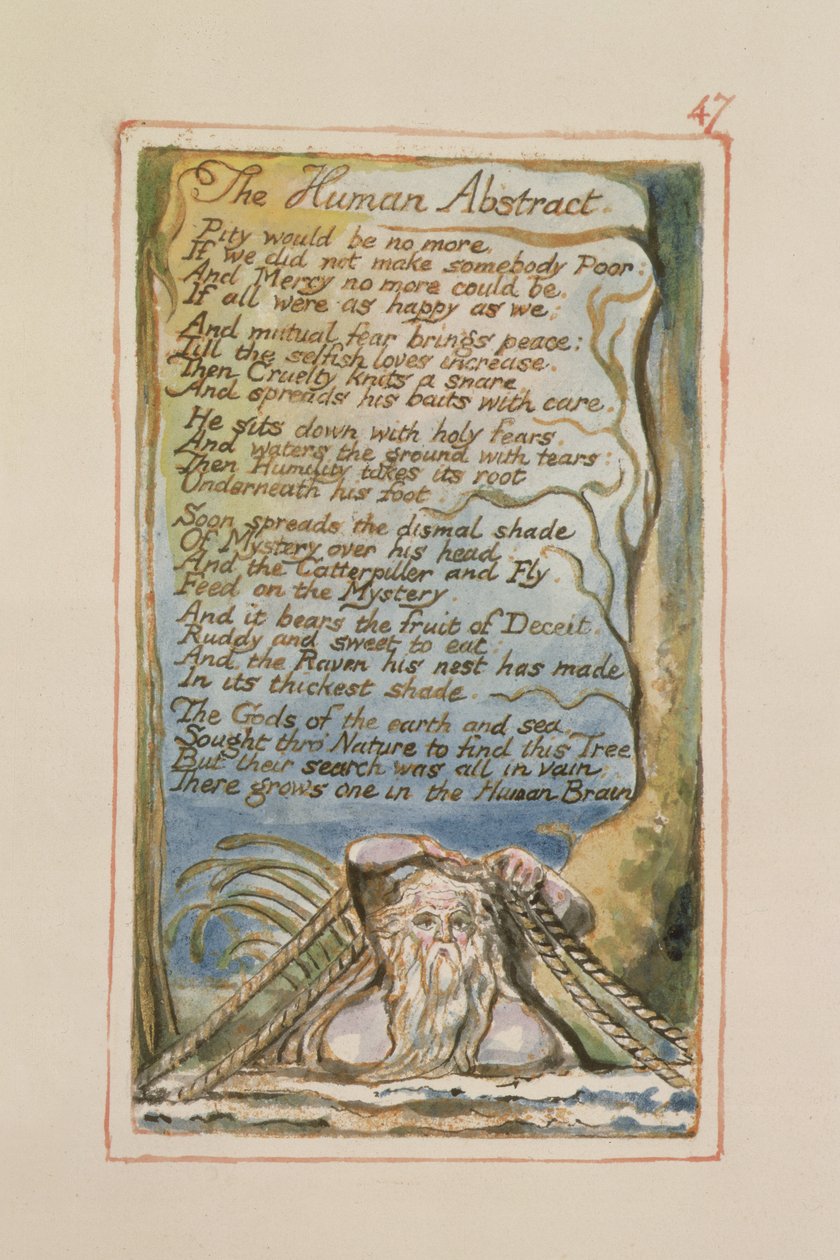 Der menschliche Abstrakt: Platte 47 aus Songs of Innocence and of Experience (Kopie AA) ca. 1815-26 von William Blake