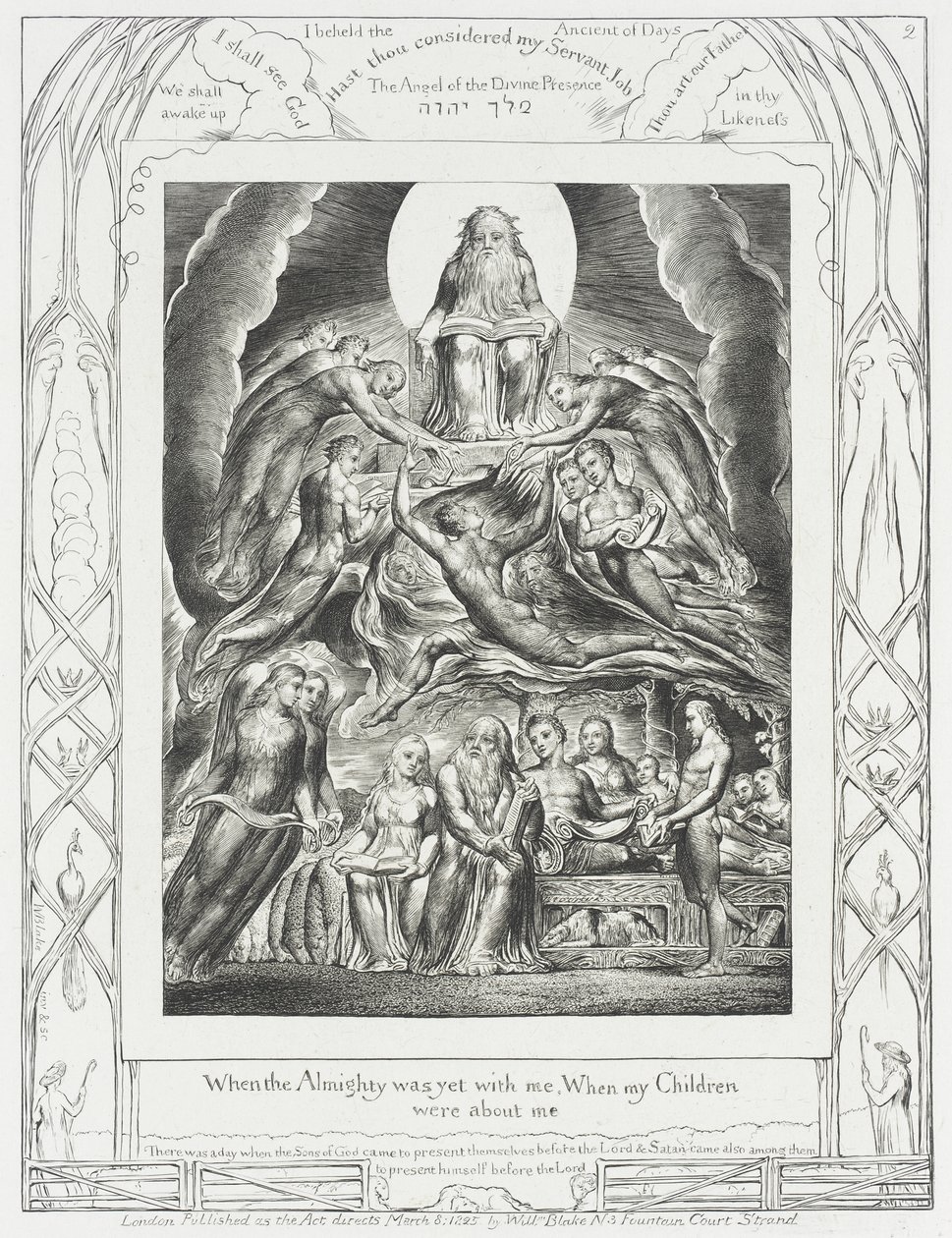 Satan erscheint vor Gott von William Blake