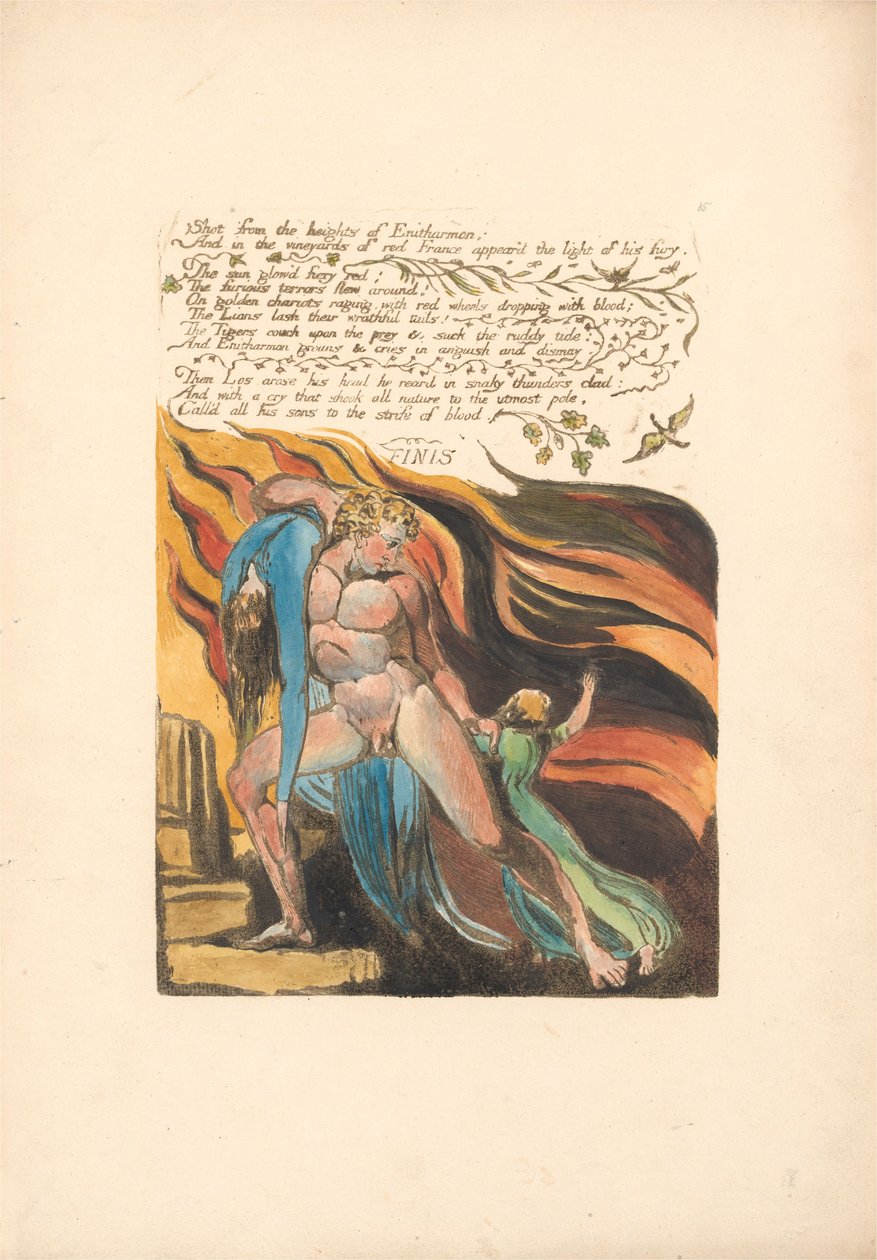 Schuss von den Höhen von Enitharmon (Platte 17) von William Blake