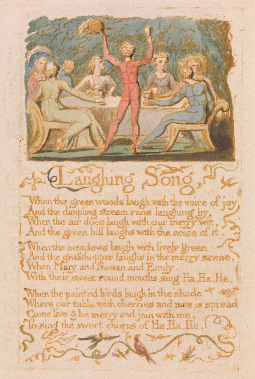 Lieder der Unschuld, Tafel 28, Lachlied (Bentley 15) von William Blake