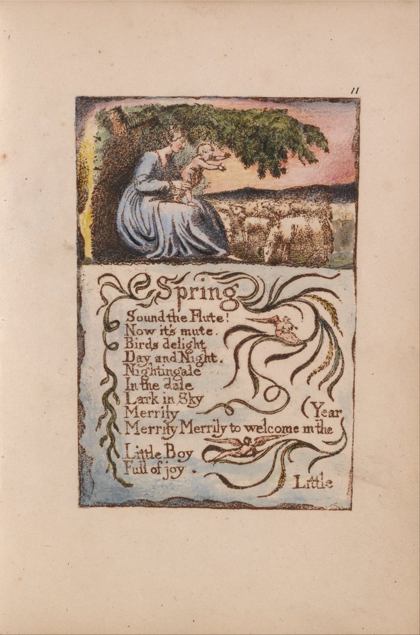 Lieder der Unschuld und der Erfahrung, Tafel 11, Frühling (Bentley 22) von William Blake