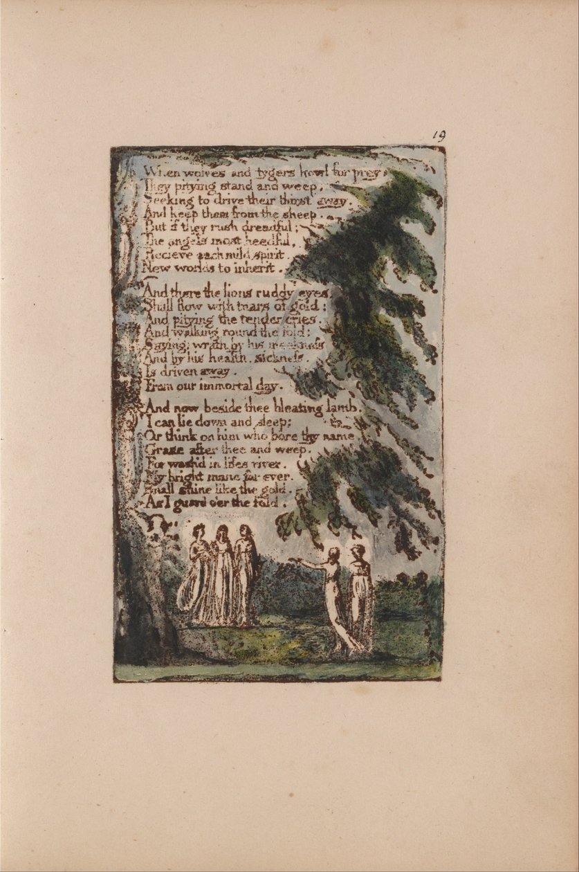Lieder der Unschuld und Erfahrung, Platte 19, Nacht (Bentley 21) von William Blake
