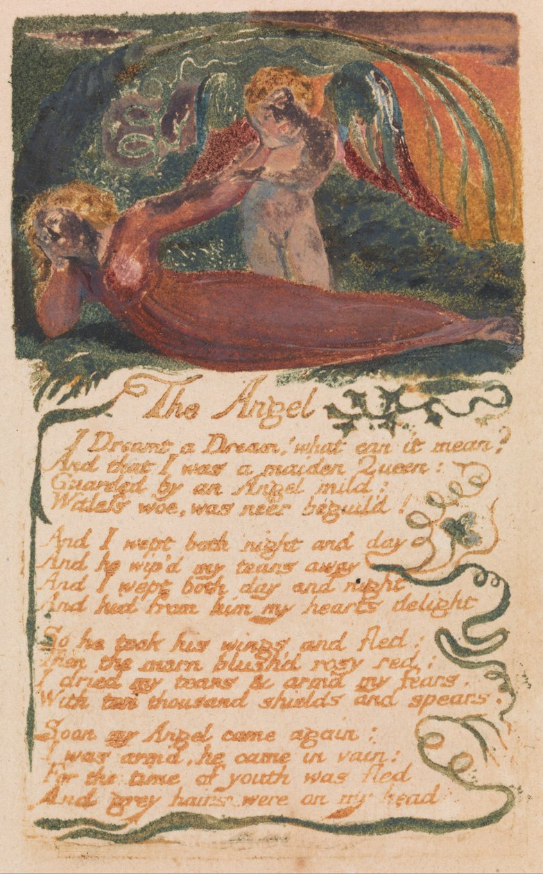 Lieder der Unschuld und Erfahrung, Tafel 40, Der Engel (Bentley 41) von William Blake