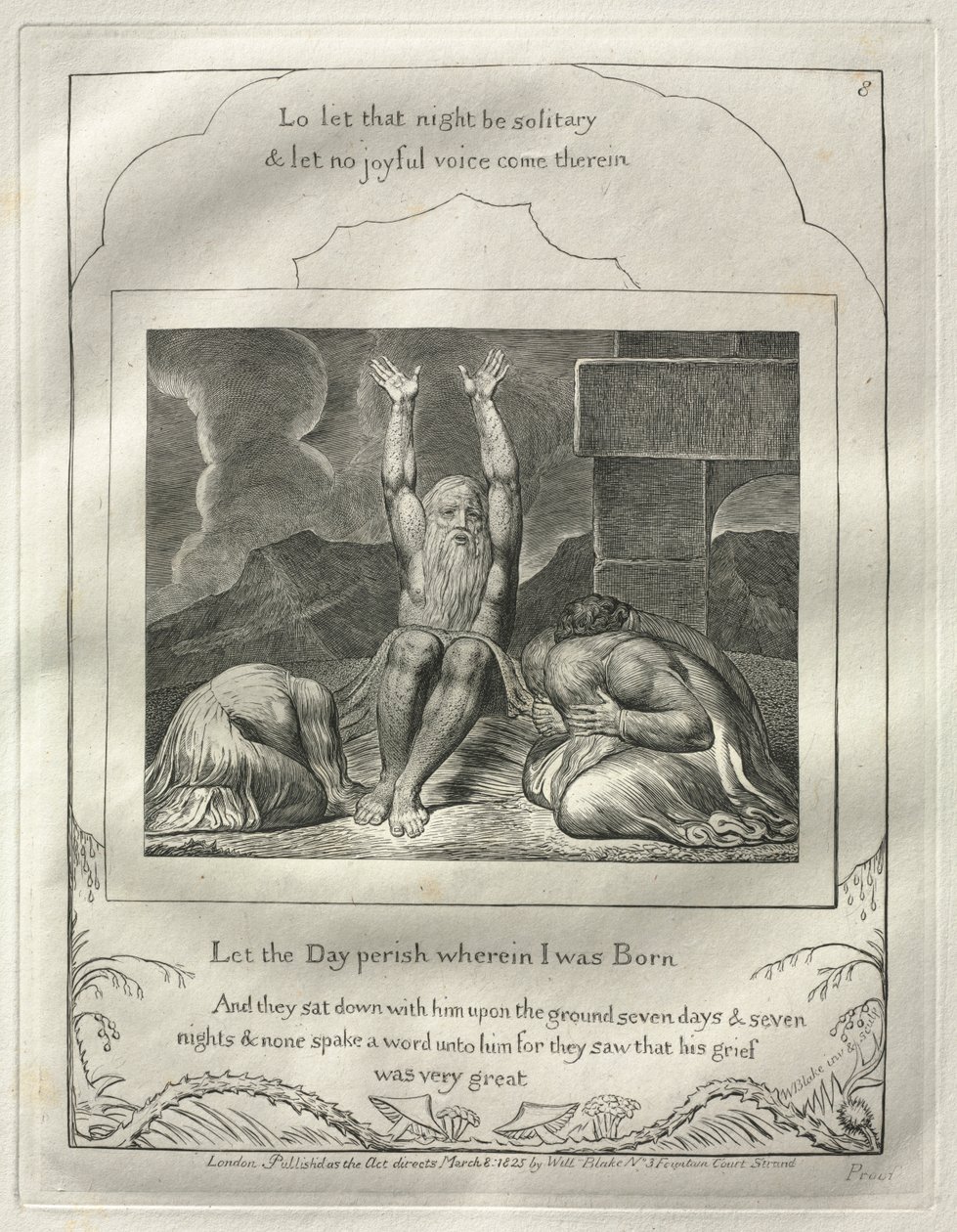 Das Buch Hiob: Nr. 8, Lass den Tag vergehen, an dem ich geboren wurde von William Blake