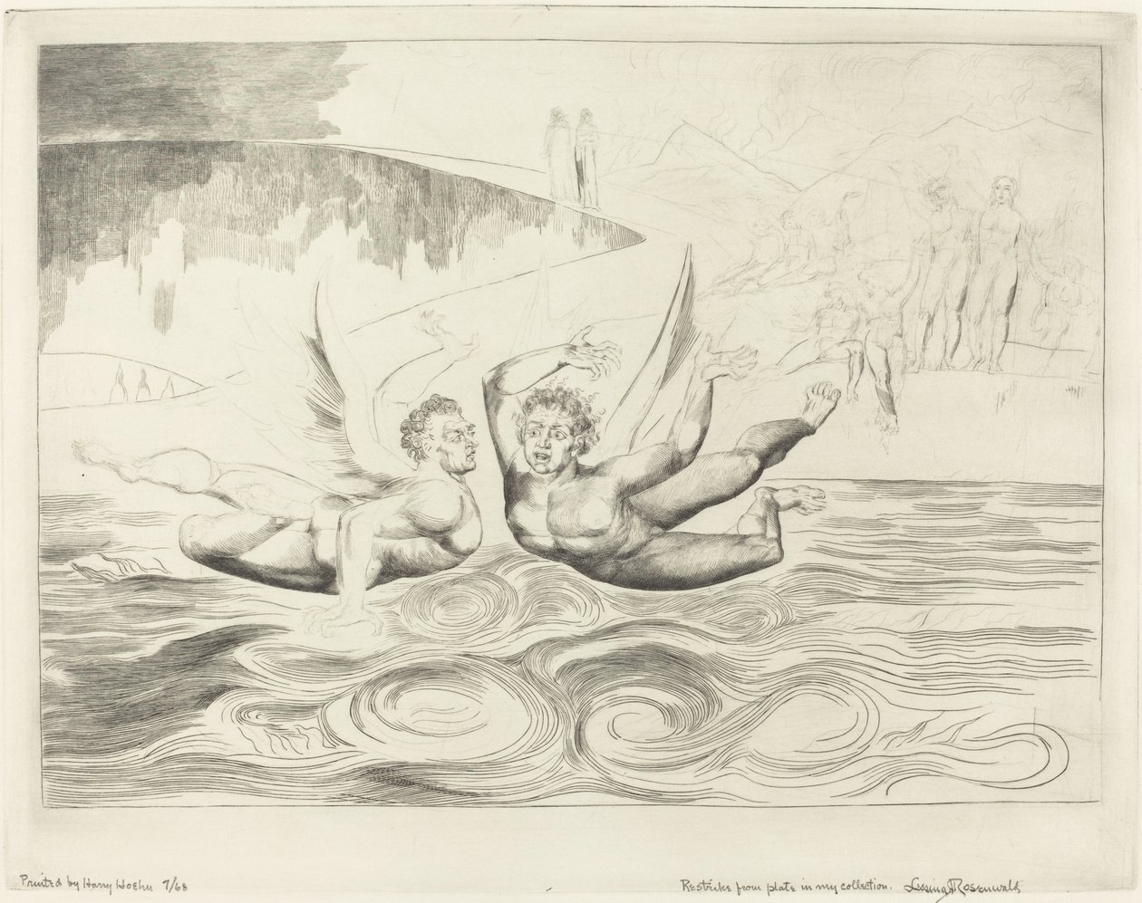 Der Kreis der korrupten Beamten; Die Teufel, die sich gegenseitig zerfleischen von William Blake