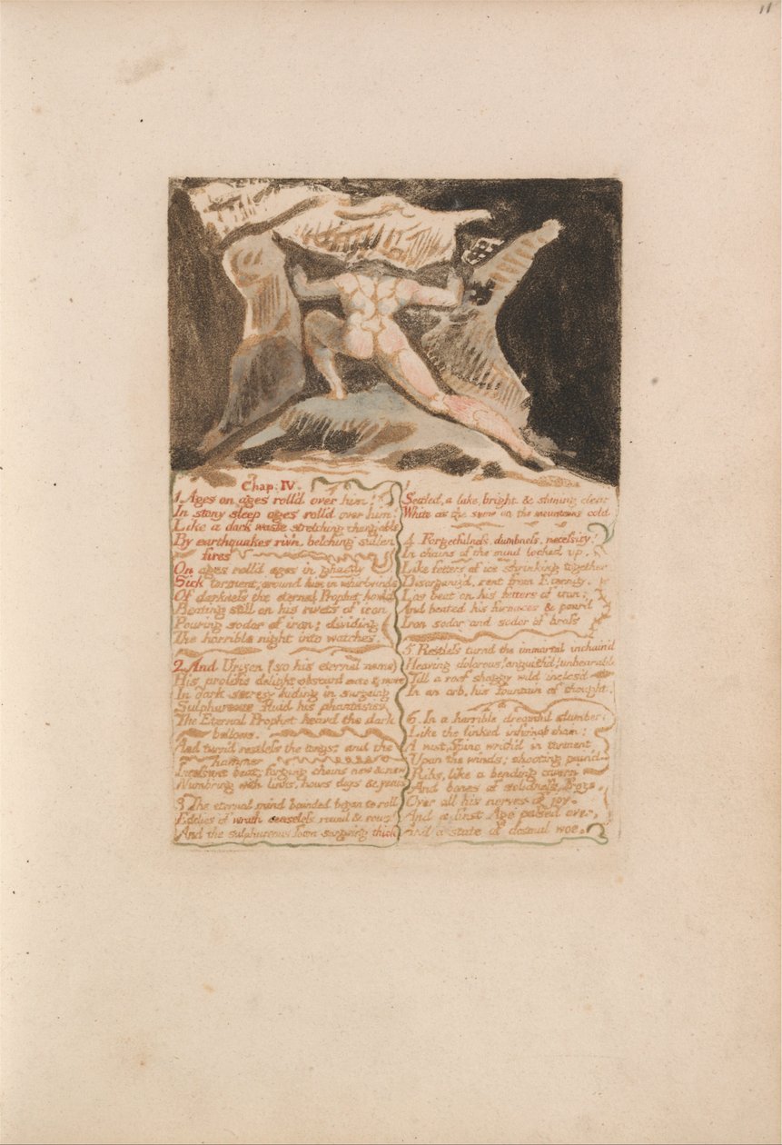 Das erste Buch Urizen, Tafel 13, Kapitel IV von William Blake
