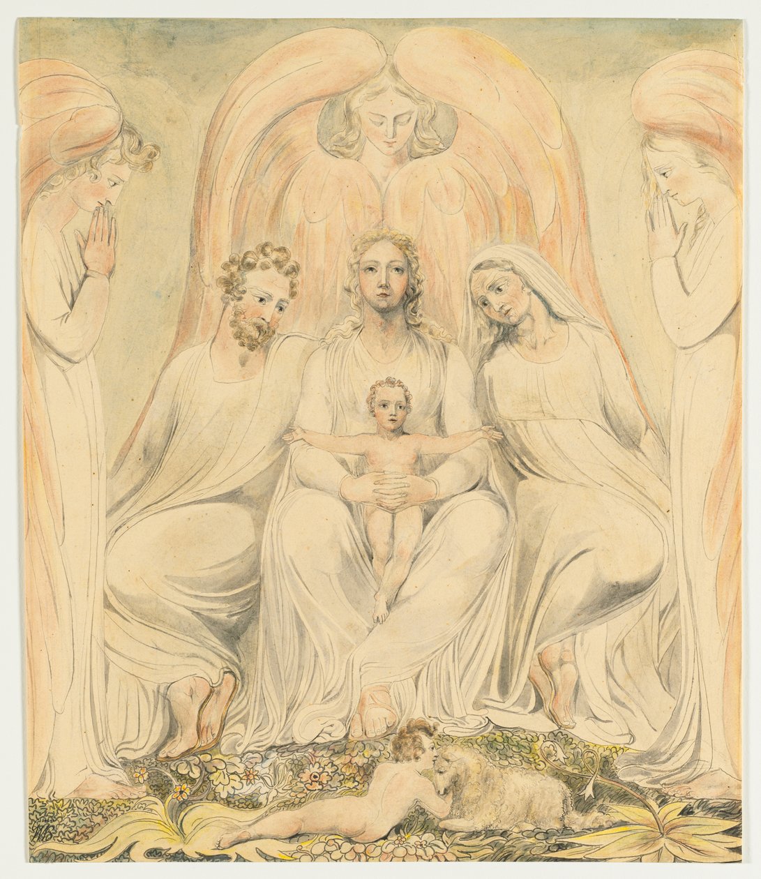 Die Heilige Familie (auch bekannt als Christus im Schoß der Wahrheit) von William Blake